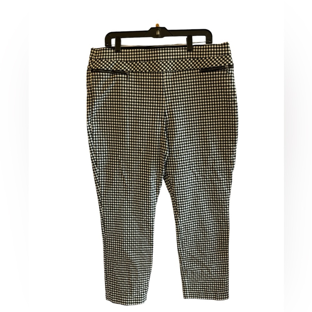 Candie’s Women’s Audrey Pull On Black and White Check Pants Size XXL‎